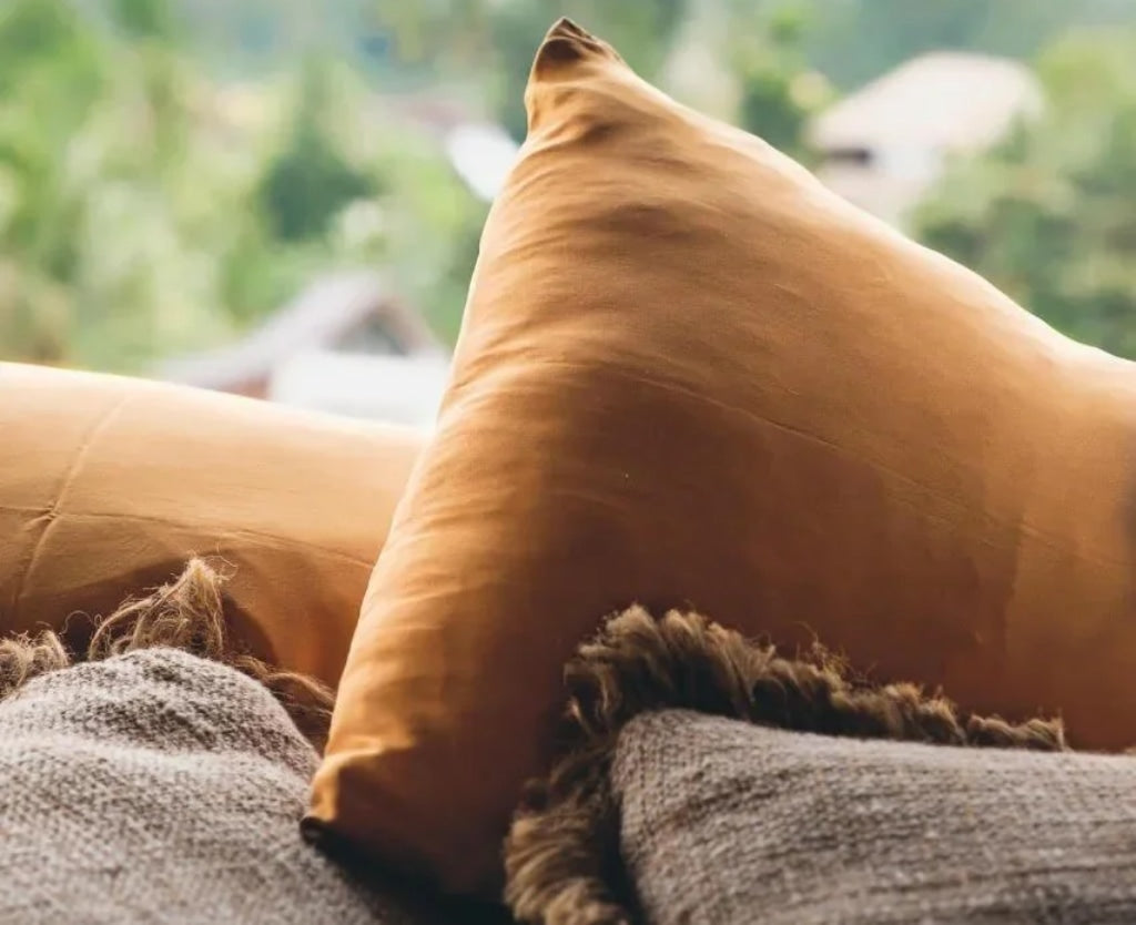 Plant-Dyed Silk Pillow Cases