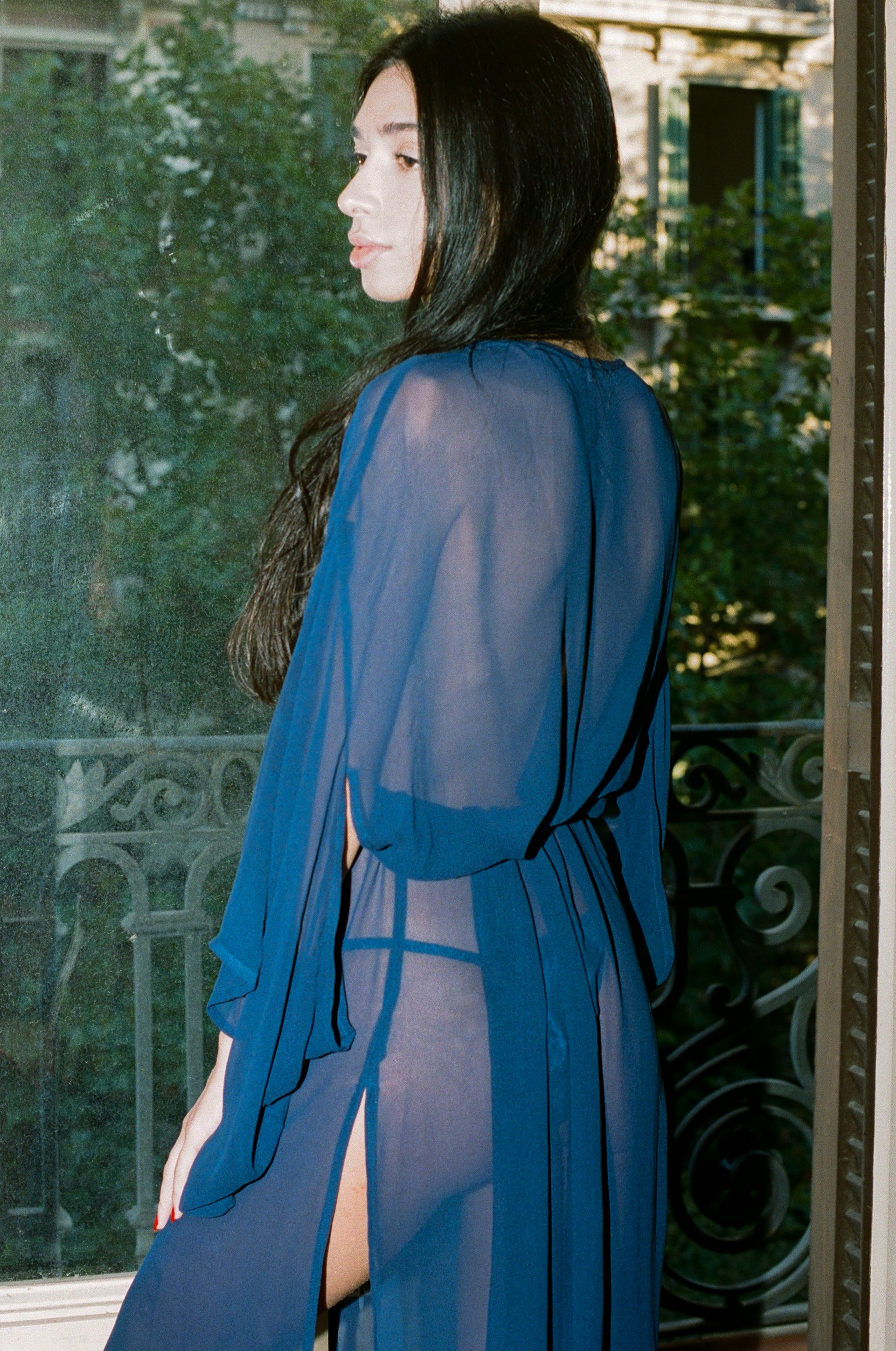 Wild Indigo Botanically Dyed Sheer Kimono