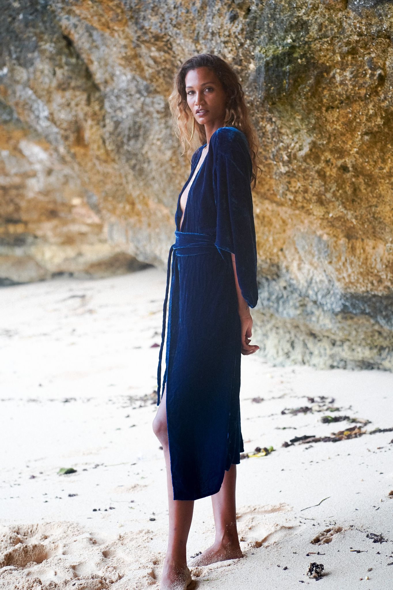 Devotion Velvet Indigo Kimono