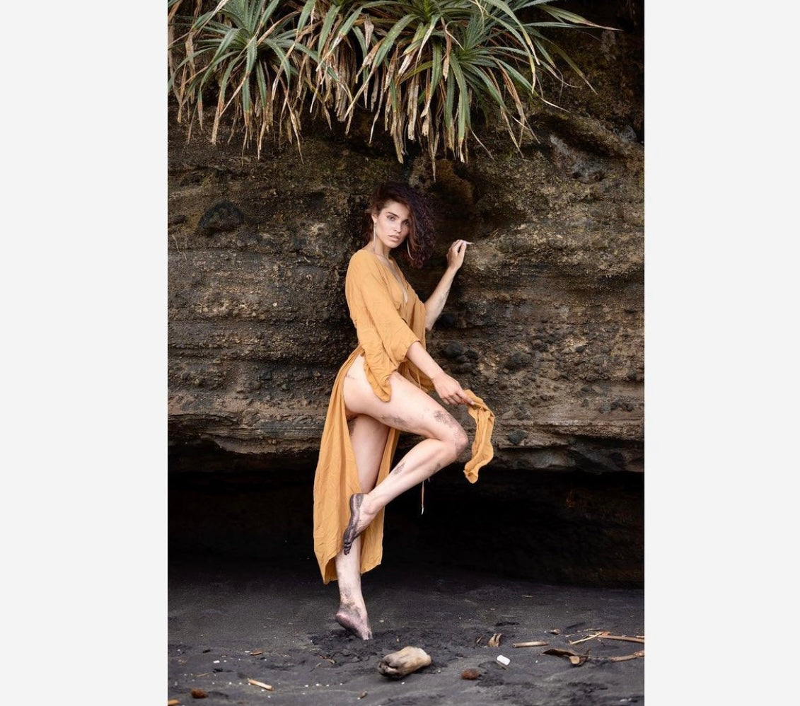 Sheer Botanical Silk Kimono