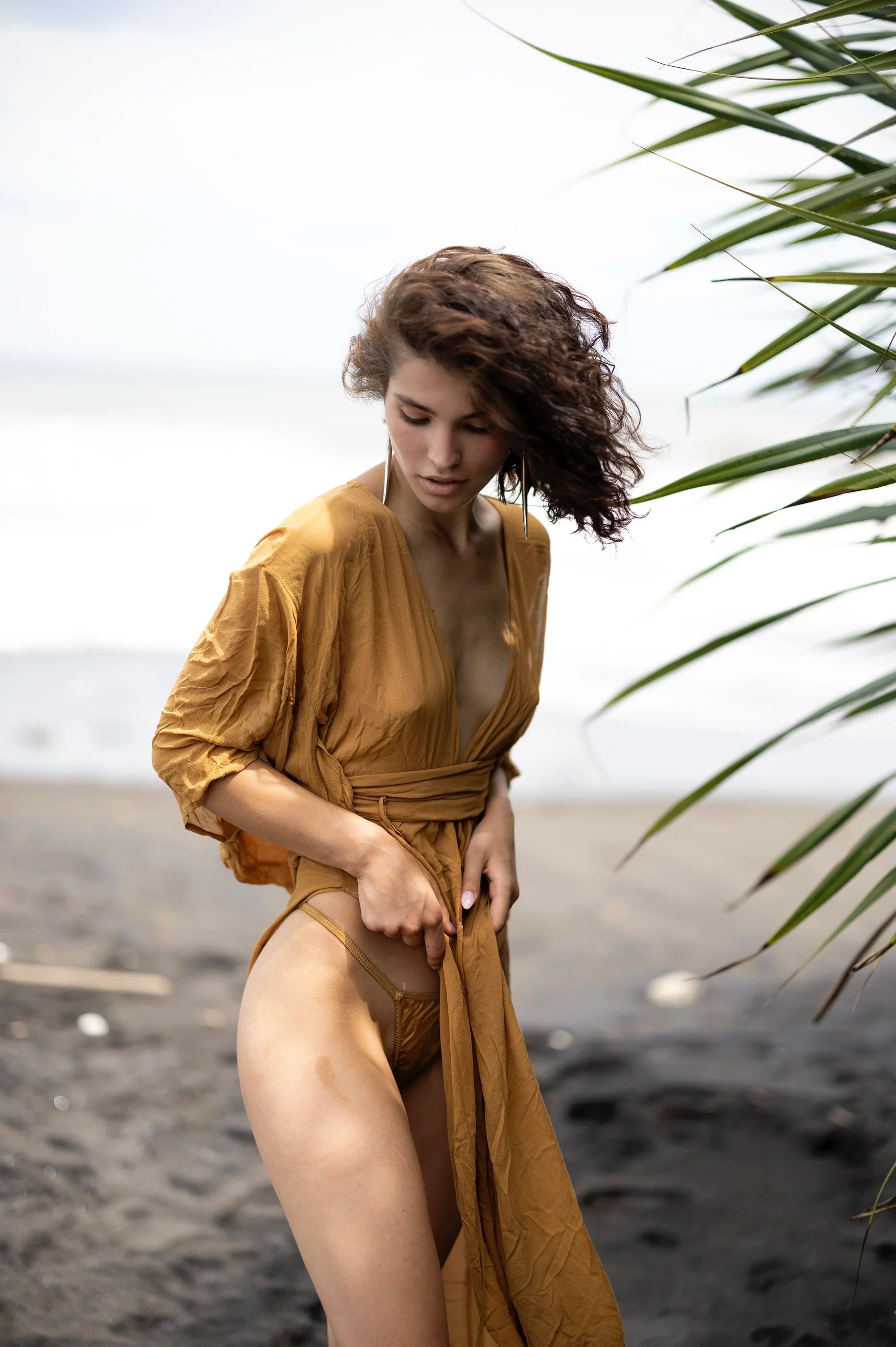 Sheer Botanical Silk Kimono