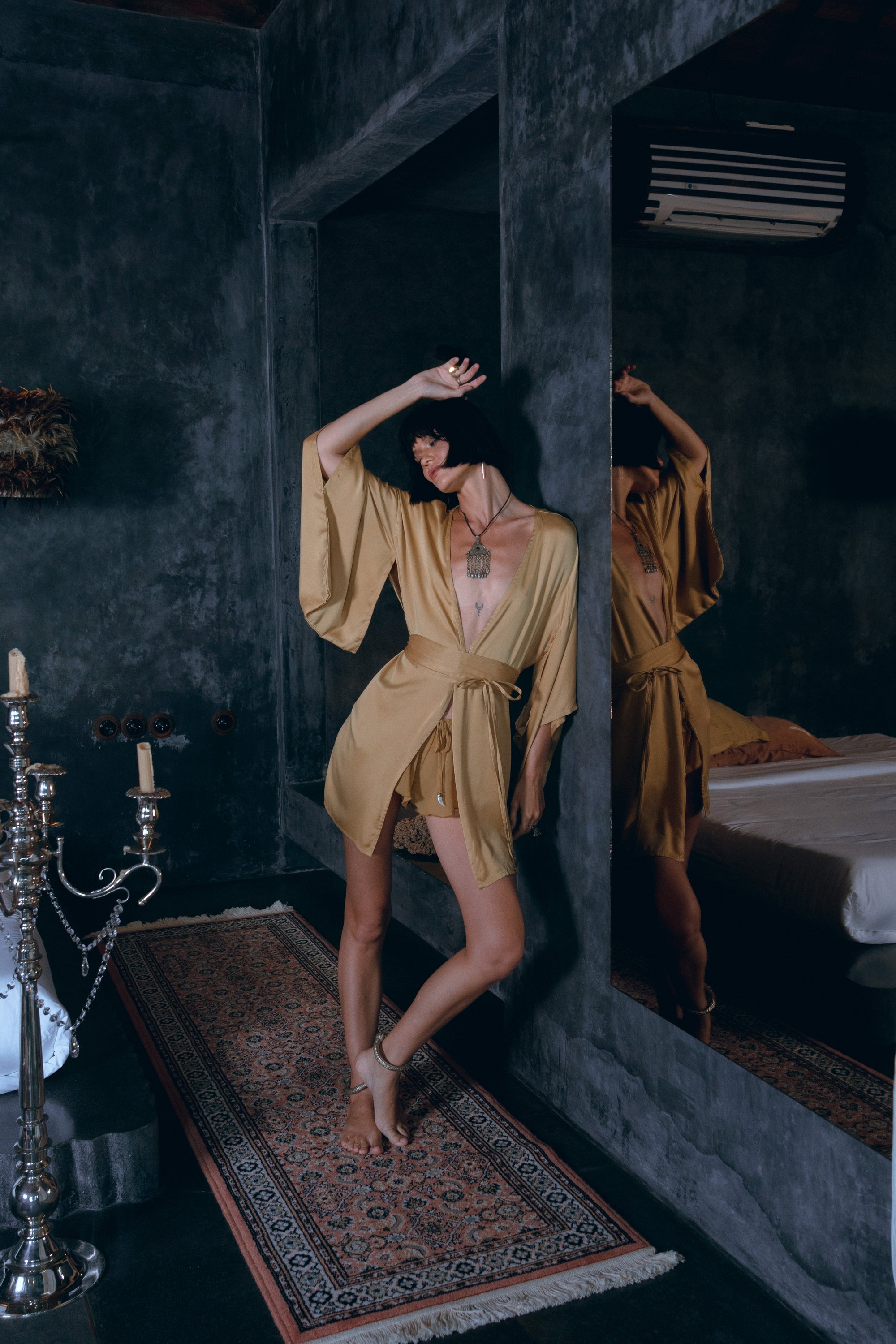 Sun Ritual Botanically Dyed Silk Kimono