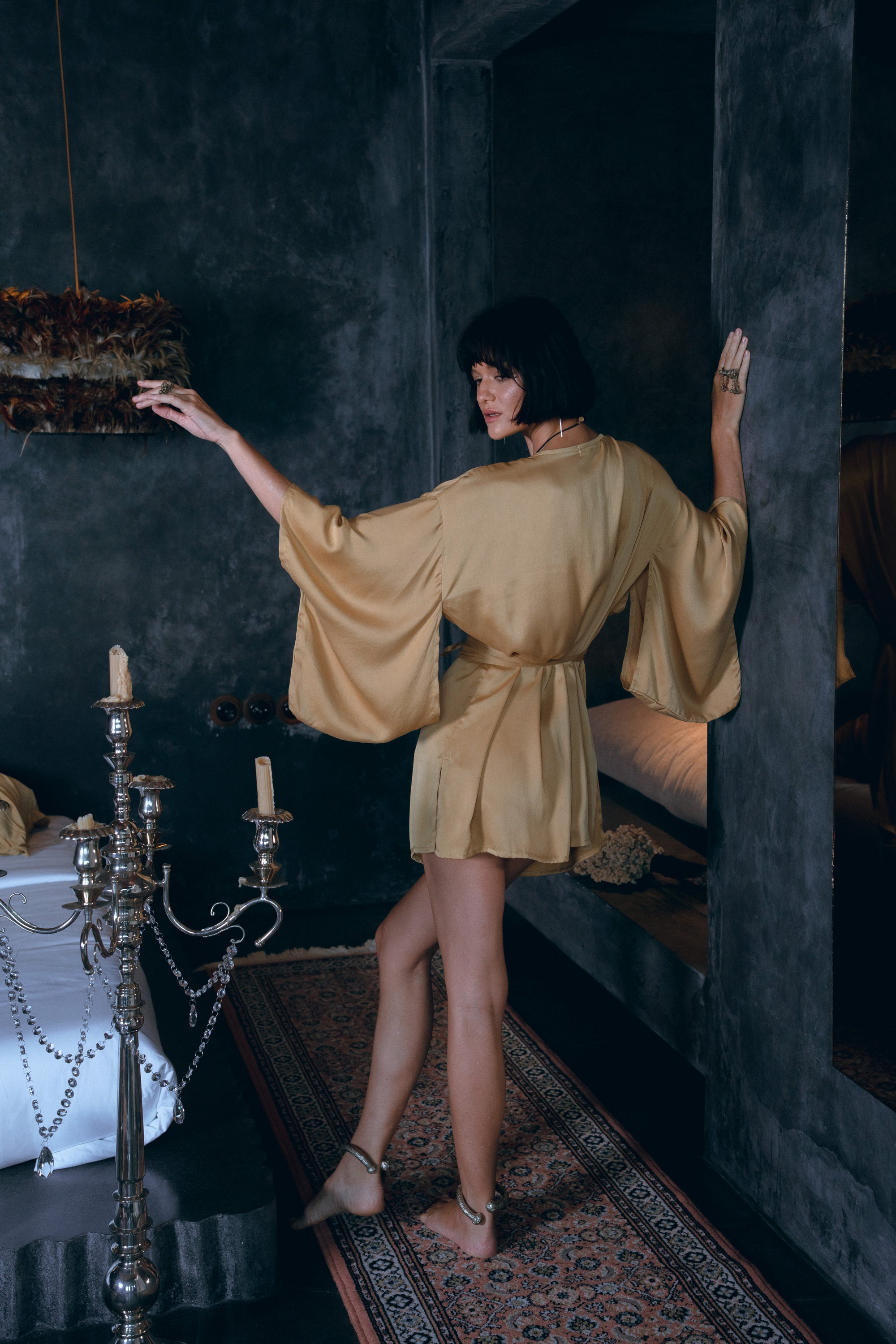 Sun Ritual Botanically Dyed Silk Kimono