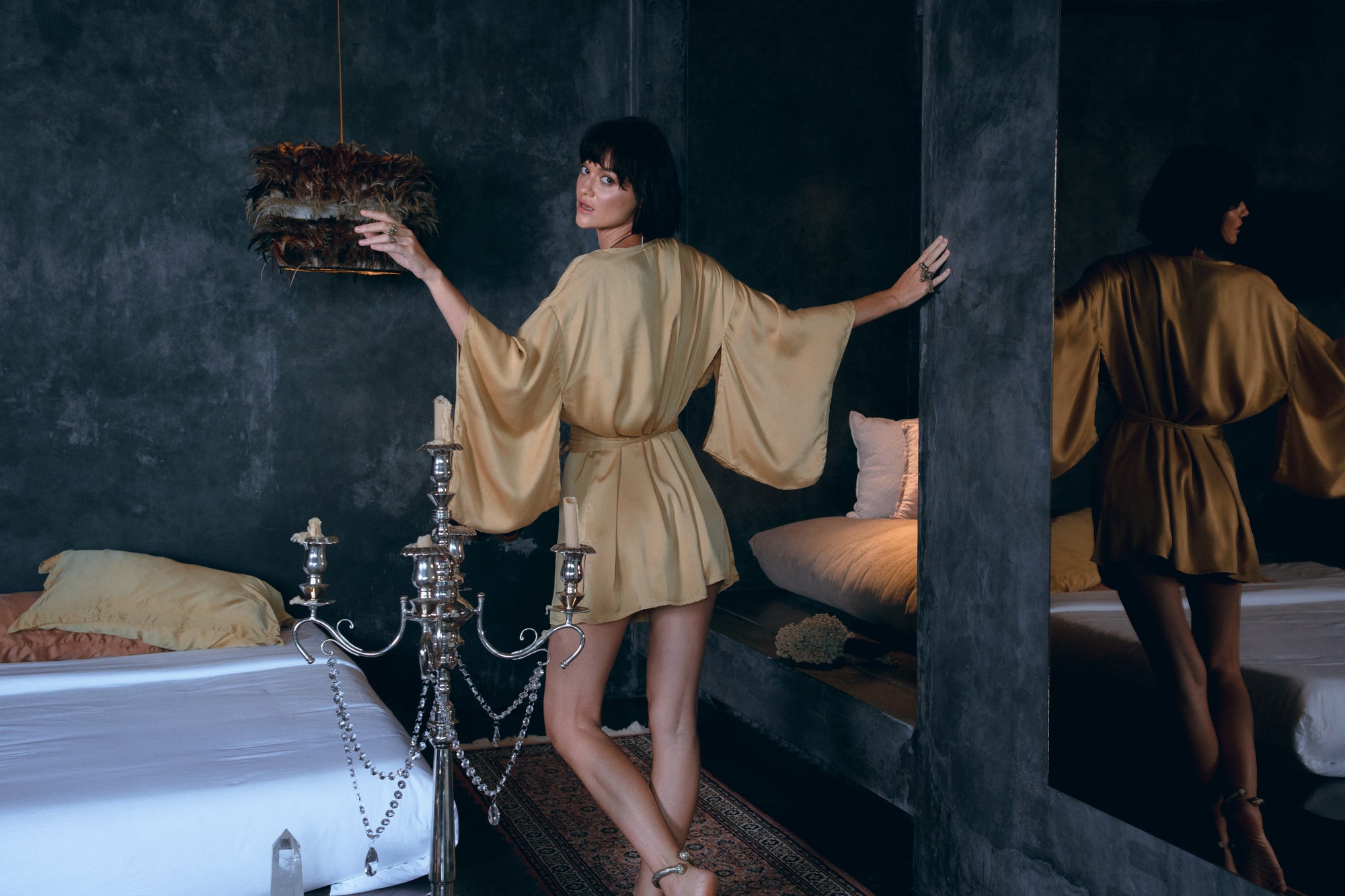 Sun Ritual Botanically Dyed Silk Kimono