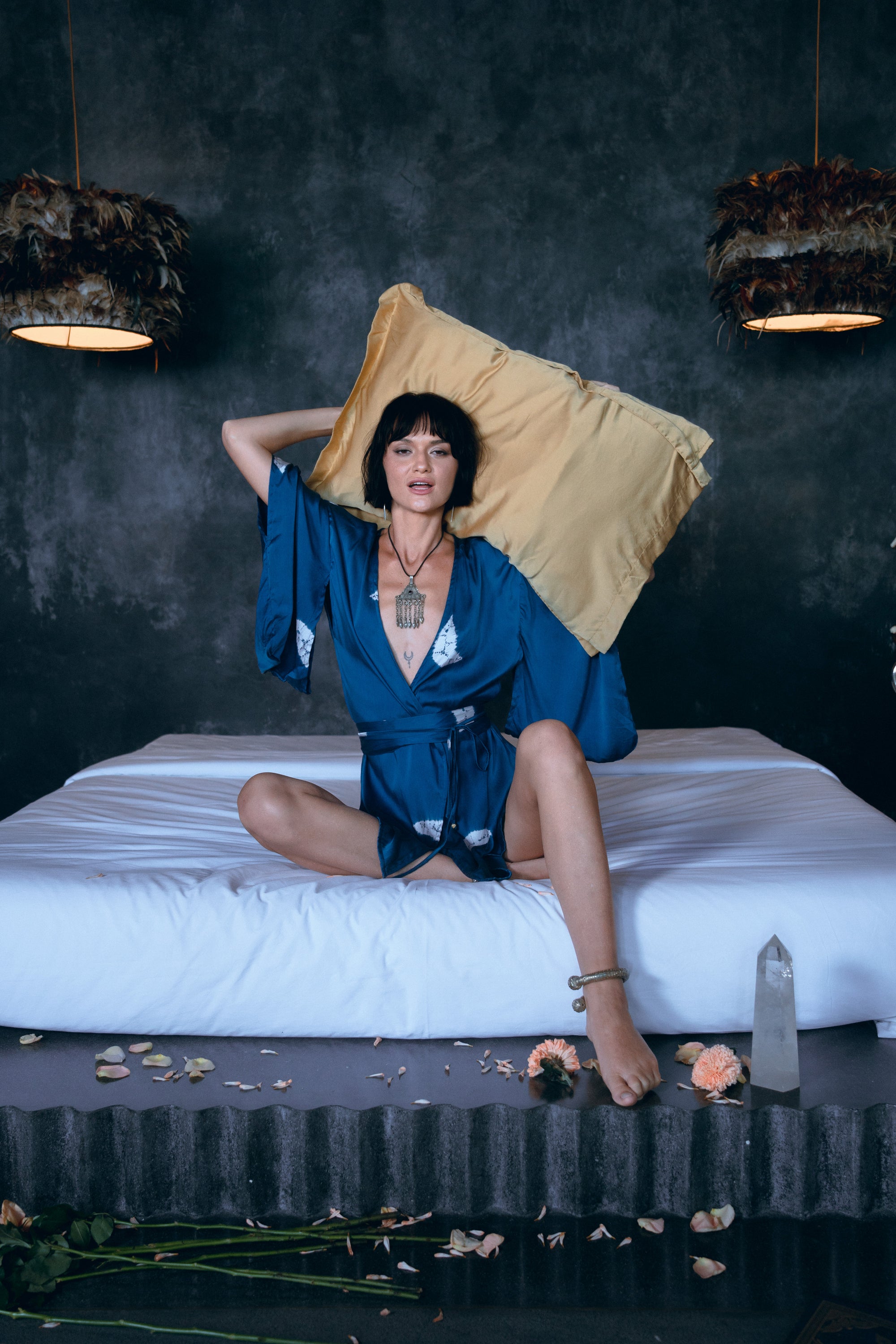 Indigo Moon Silk Pillowcase