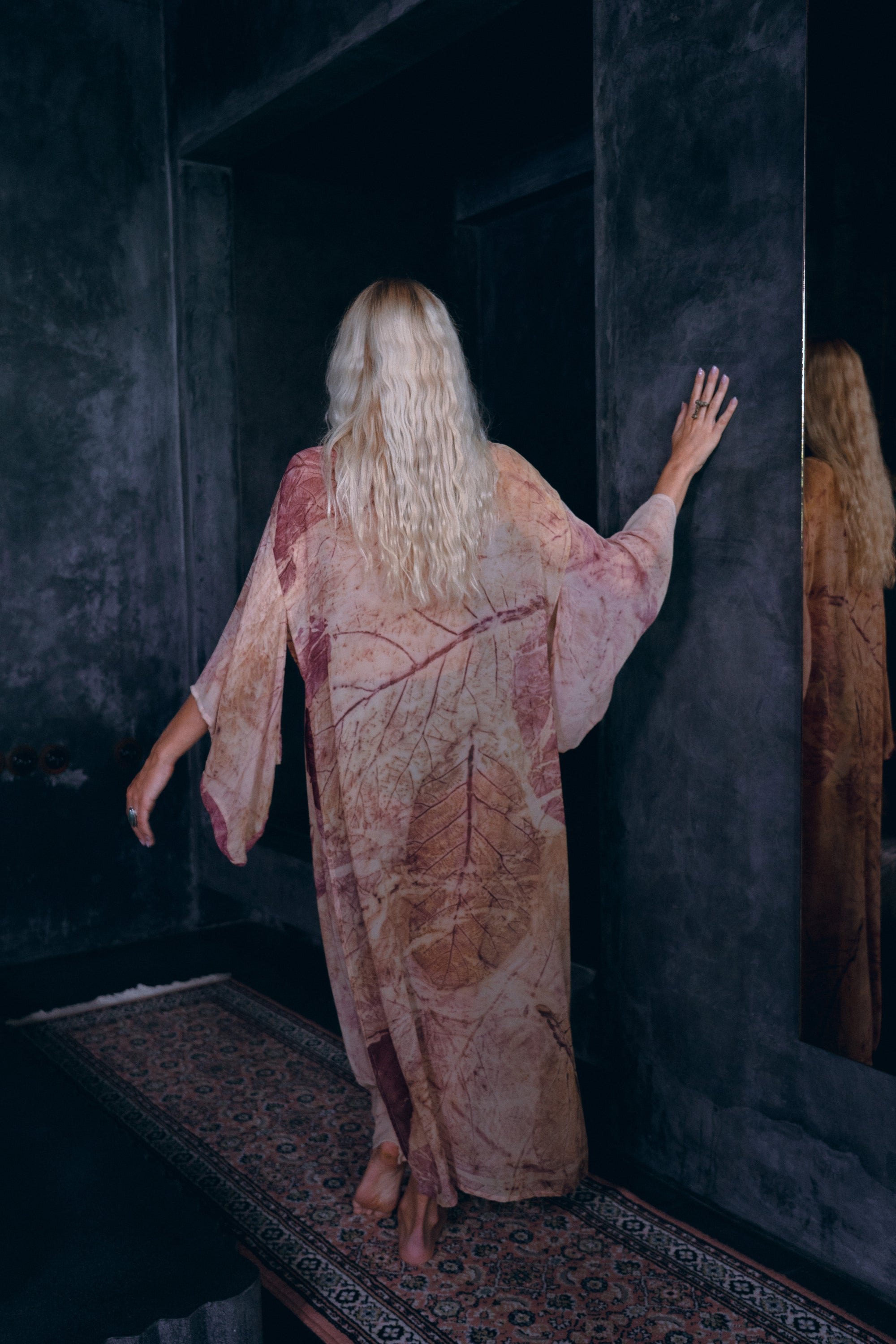Sheer Leaf Botanically Dyed Kimono