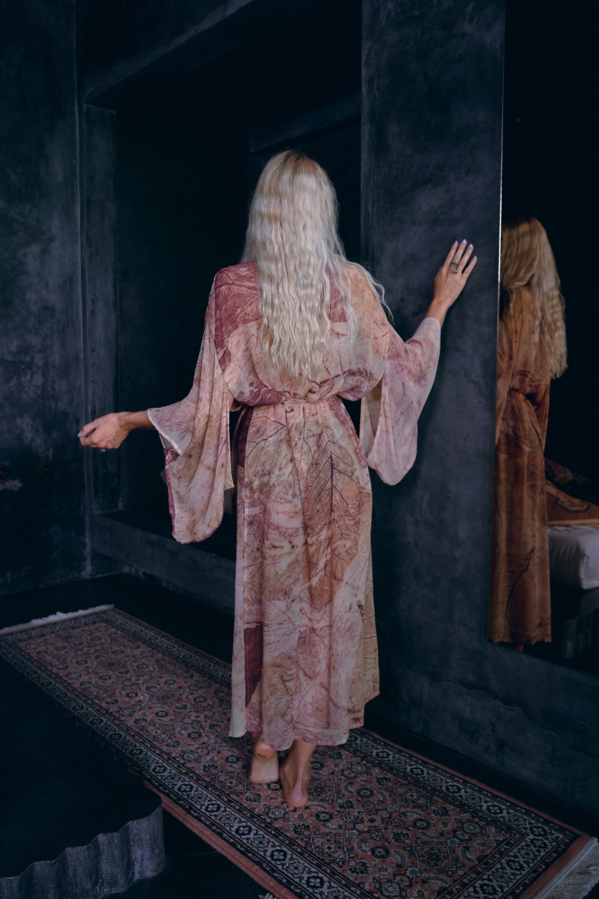 Sheer Leaf Botanically Dyed Kimono