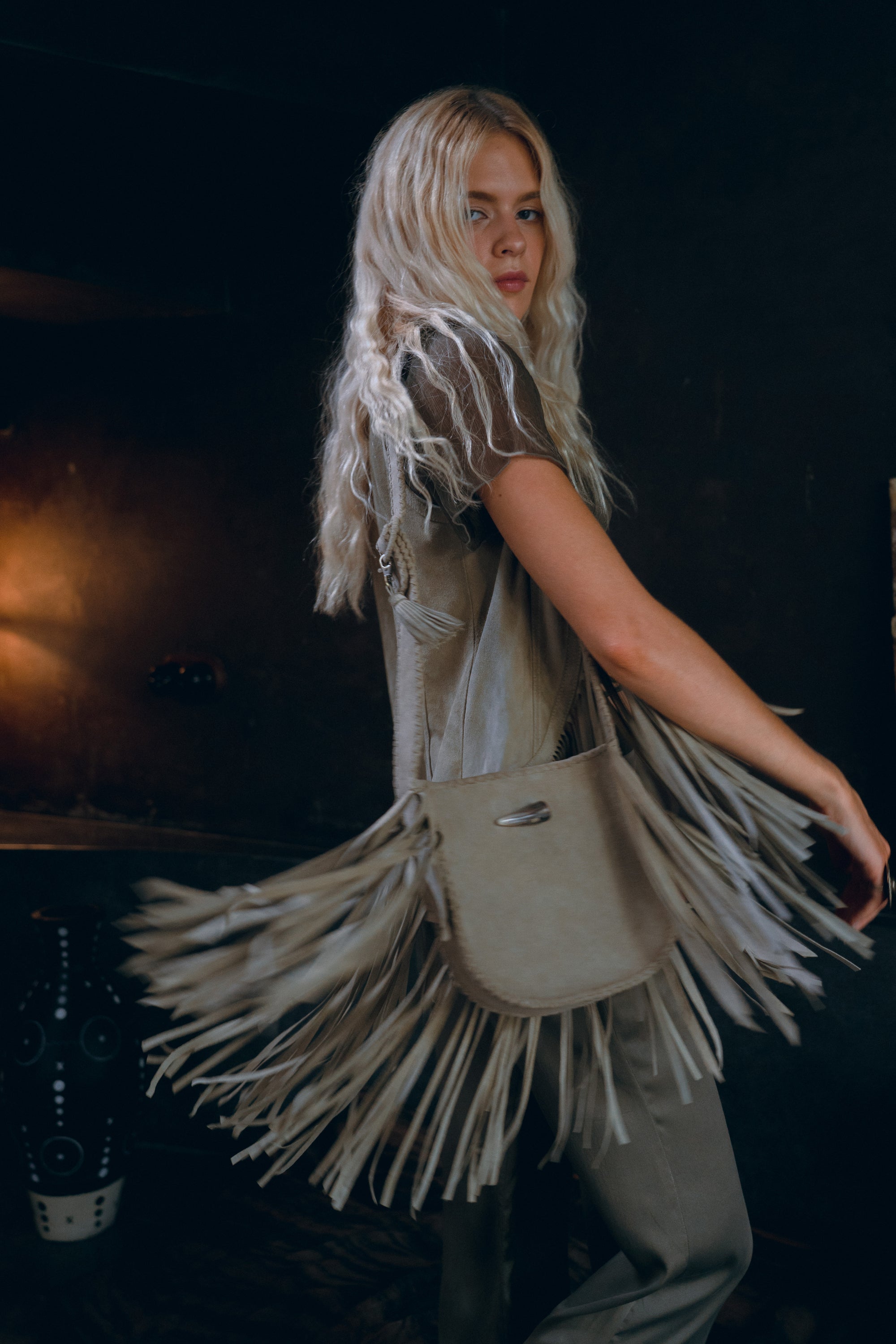 Rae Fringe Leather Vest