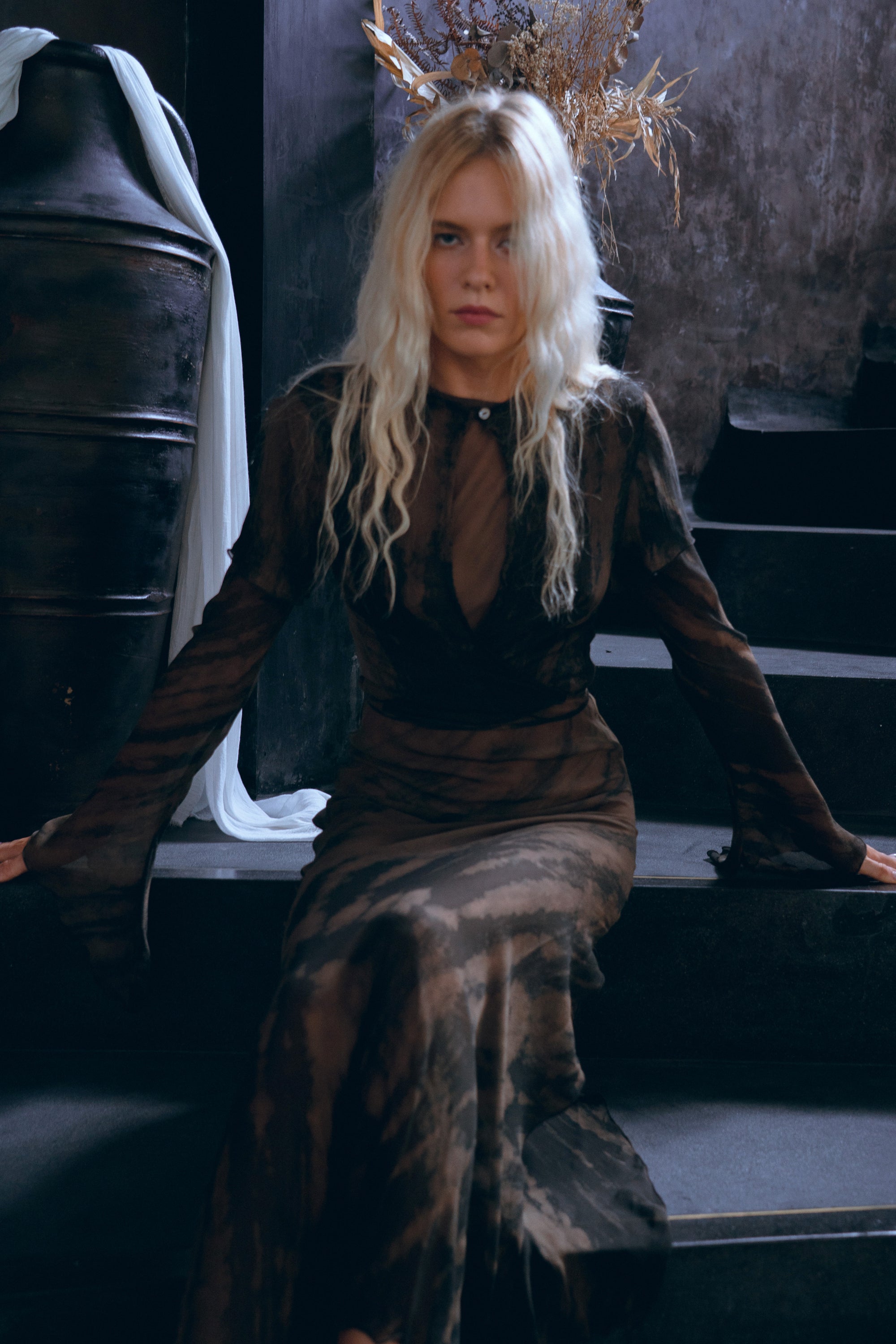 Shear Earth Botanically Dyed Dress