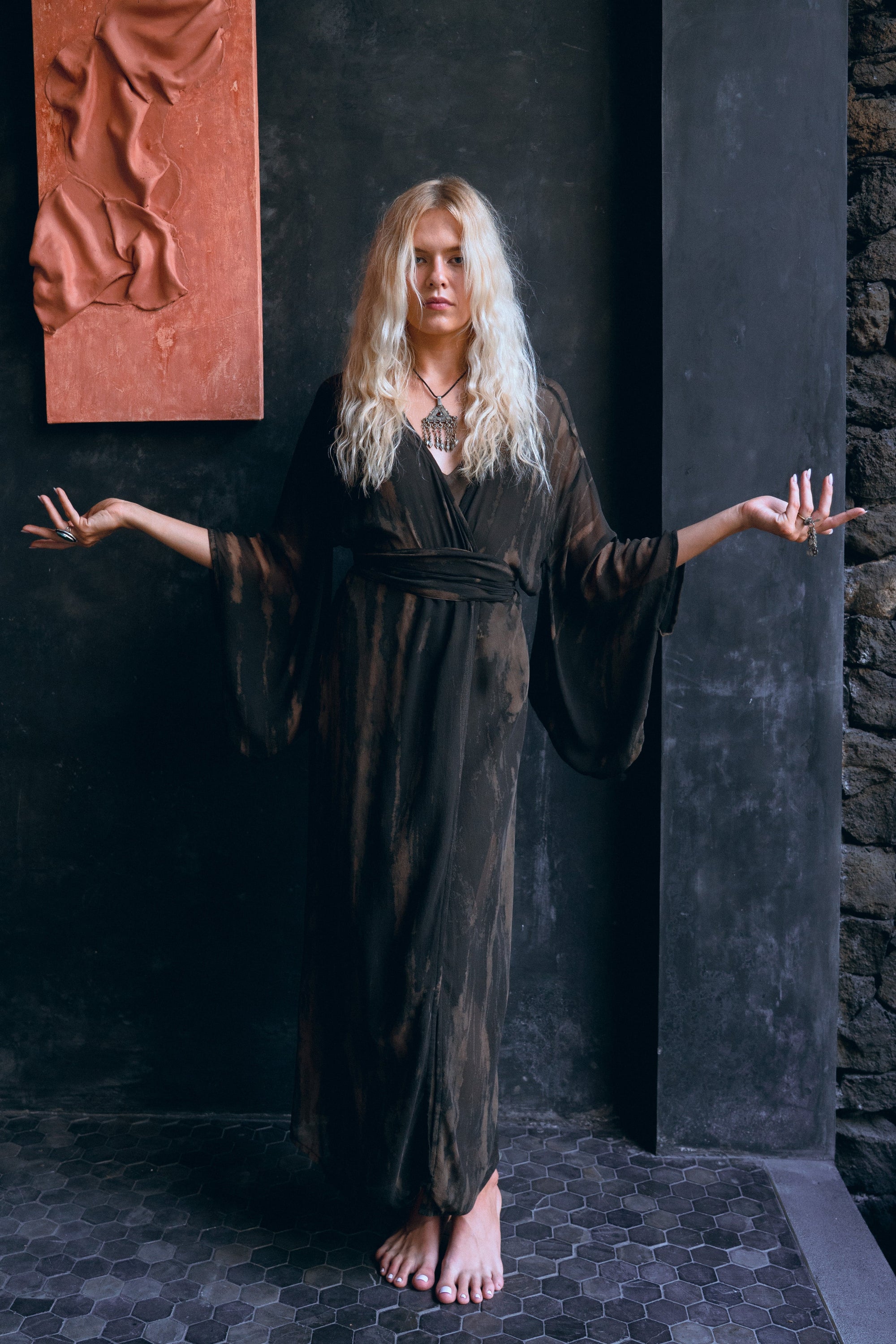 The Shadow Sheer Kimono