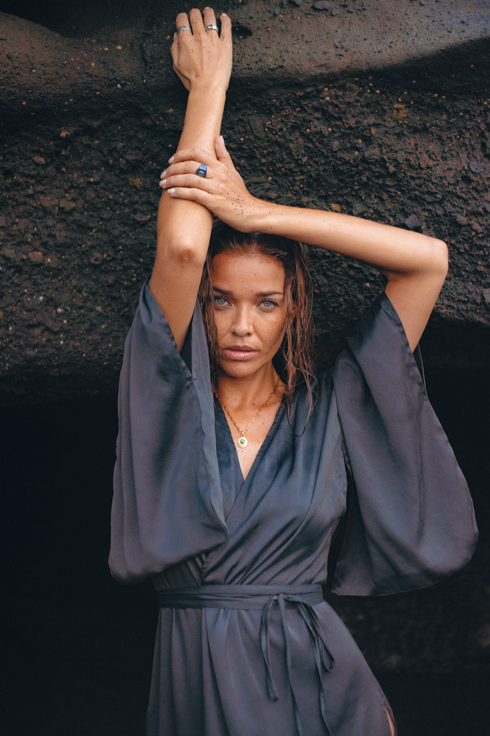 Obsidian Silk Kimono